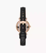 Carlie Mini Three-Hand Navy Leather Watch