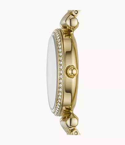Carlie Mini Three-Hand Gold-Tone Stainless Steel Watch