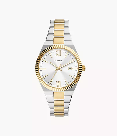Scarlette Three-Hand Date Two-Tone Stainless Steel Watch