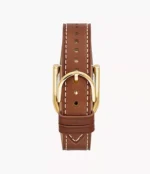 Harwell Three-Hand Medium Brown Leather Watch