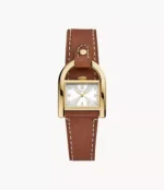 Harwell Three-Hand Medium Brown Leather Watch