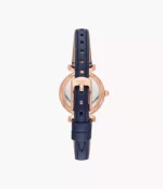 Carlie Three-Hand Navy LiteHide™ Leather Watch