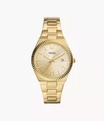 Scarlette Three-Hand Date Gold-Tone Stainless Steel Watch