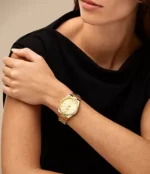 Scarlette Three-Hand Date Gold-Tone Stainless Steel Watch