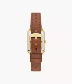 Raquel Three-Hand Date Medium Brown Leather Watch