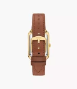 Raquel Three-Hand Date Medium Brown Leather