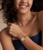 Carlie Three-Hand Gold-Tone Stainless Steel Watch