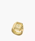Raquel Watch Ring Two-Hand Gold-Tone Stainless Steel