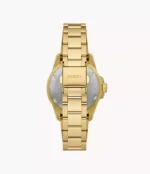 Fossil Blue Dive Three-Hand Gold-Tone Stainless Steel Watch