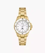 Fossil Blue Dive Three-Hand Gold-Tone Stainless Steel Watch
