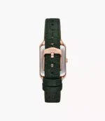 Raquel Three-Hand Date Green Croco LiteHide™ Leather Watch