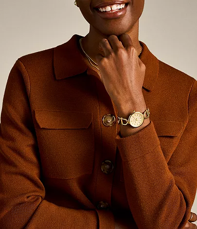 Carlie -Hand Gold-Tone Stainless Steel Watch