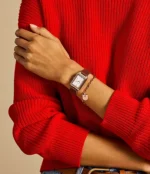 Raquel Three-Hand Date Medium Brown Leather Watch and Bracelet Set