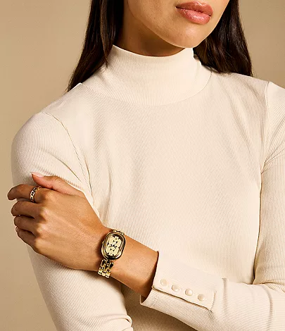 Sloan Three-Hand Gold-Tone Stainless Steel Watch