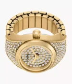 Watch Ring Two-Hand Gold-Tone Stainless Steel
