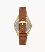 Gilmore Three-Hand Date Medium Brown Leather Watch