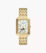 Raquel Sun Moon Multifunction Gold-Tone Stainless Steel Watch