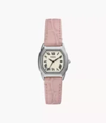 Harlow Three-Hand Light Pink Leather Watch