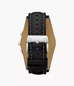 Coachman Chronograph Black Leather Watch