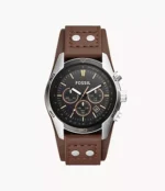 Coachman Chronograph Brown Leather Watch