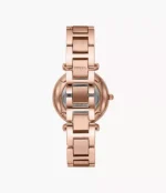 Carlie Three-Hand Rose Gold-Tone Stainless Steel Watch