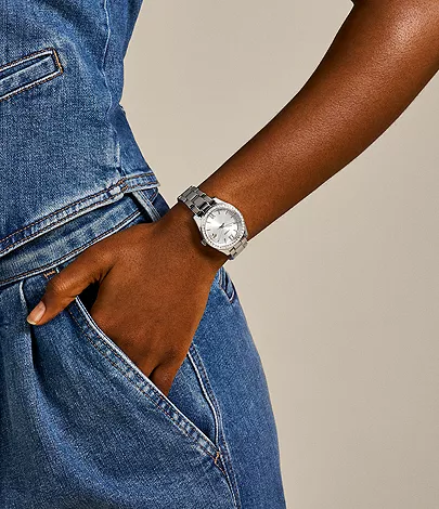 Scarlette Mini Three-Hand Date Stainless Steel Watch