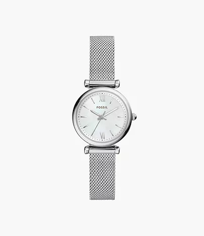 Carlie Three-Hand Stainless Steel Watch