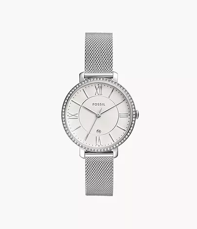 Jacqueline Three-Hand Date Stainless Steel Watch
