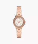 Stella Three-Hand Date Rose Gold-Tone Stainless Steel Watch
