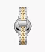 Jacqueline Sun Moon Multifunction Two-Tone Stainless Steel Watch