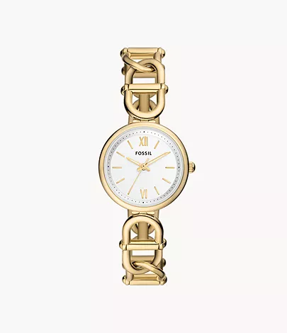 Carlie Three-Hand Gold-Tone Stainless Steel Watch
