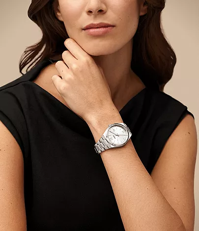 Scarlette Three-Hand Date Stainless Steel Watch