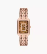Raquel Three-Hand Date Rose Gold-Tone Stainless Steel Watch