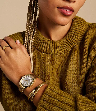Gilmore Three-Hand Date Gold-Tone Stainless Steel Watch