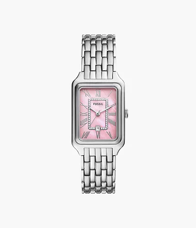 Raquel Three-Hand Date Stainless Steel Watch