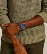 Neutra Chronograph Luggage Leather Watch and Bracelet Set