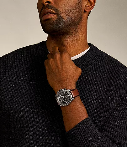 Bronson Chronograph Brown LiteHide™ Leather Watch