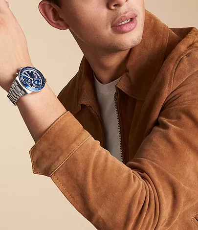 Sport Tourer Chronograph Blue Stainless Steel Watch