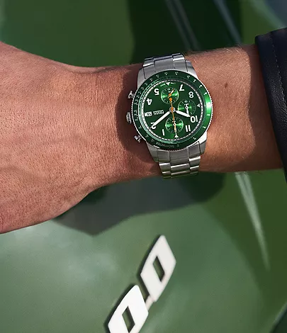 Sport Tourer Chronograph green Stainless Steel Watch