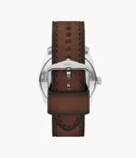 Machine Three-Hand Date Brown Leather Watch
