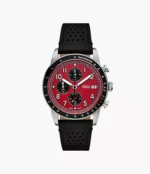 Sport Tourer Chronograph Black Leather Watch