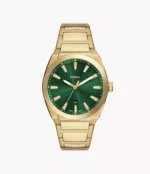 Everett Three-Hand Date Gold-Tone Stainless Steel Watch