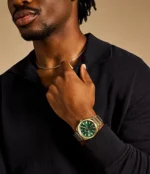 Everett Three-Hand Date Gold-Tone Stainless Steel Watch