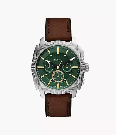 Machine Chronograph Brown Leather Watch