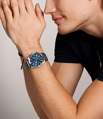 Everett Chronograph black Stainless Steel Watch