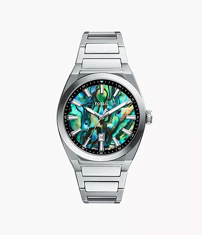 Everett Three-Hand Date Stainless Steel Watch