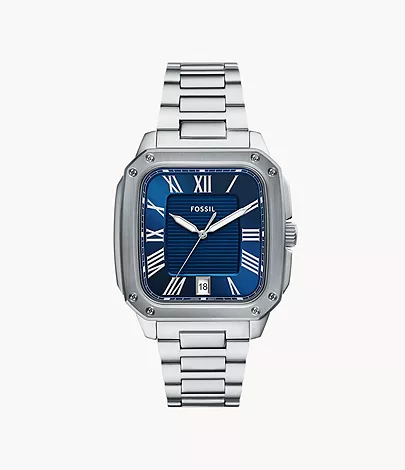 Crosby Three-Hand Date Stainless Steel Watch