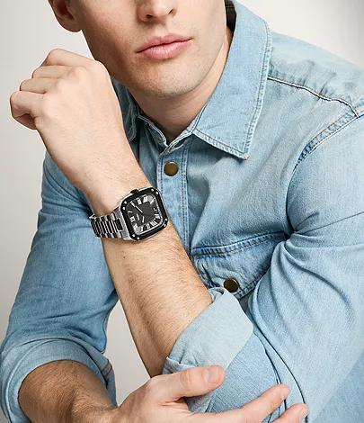 Crosby Three-Hand Date Stainless Steel Watch