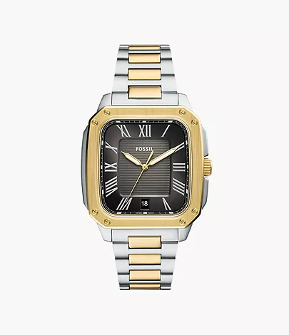 Crosby Three-Hand Date Two-Tone Stainless Steel Watch