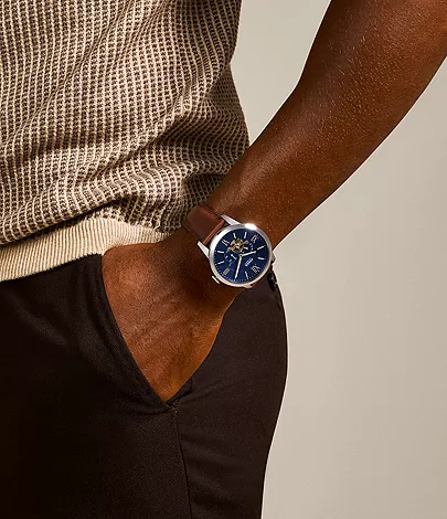 Townsman Automatic Browne Leather Watch